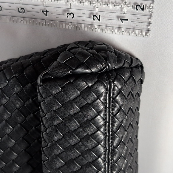 JW PEI Black Woven Elora Tote Bag Purse - Picture 9 of 13